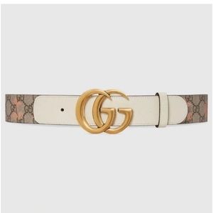 Gucci Supreme Marmont Ivory belt NWT
